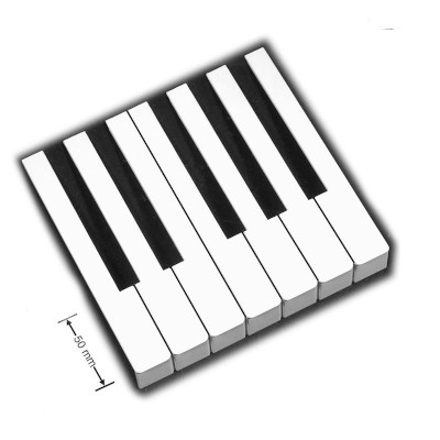 Placi claviatura cu fronturi 52mm crem